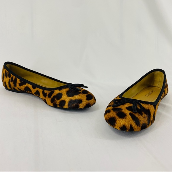 Talbots Penelope Ballet Flats Calf Hair Leopard - Picture 3 of 8